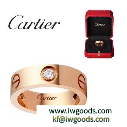 【送料込】CARTIER 偽物 ブランド 販売★LOVE RING：3ダイヤモンド ピンクゴールド iwgoods.com:r2060e-3