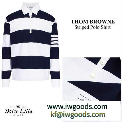 THOM BROWNE ブランドコピー通販　Striped Polo Shirt iwgoods.com:d456ng-3