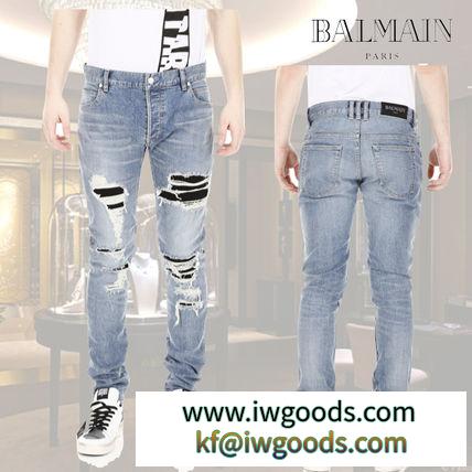 VIP価格【BALMAIN 激安スーパーコピー】Destroyed Jeans 関税込 iwgoods.com:obe8xm-3