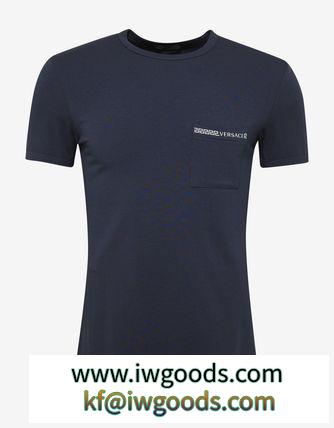 【関税/送料込】【VERSACE ブランド コピー】Navy Blue Greca Tシャツ iwgoods.com:4a05fe-3
