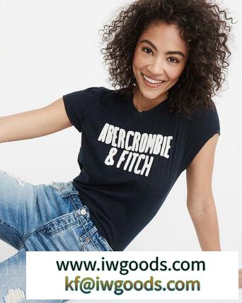 即発可!Abercrombieアバクロ WomensアップリケTシャツ/Navy iwgoods.com:fapqqv-3