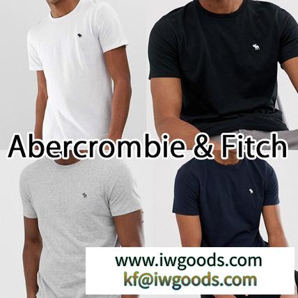 ◆Abercrombie & Fitch ブランド コピー◆ クルーネック ロゴTシャツ/白 黒 紺 灰 iwgoods.com:zdfmwx-3