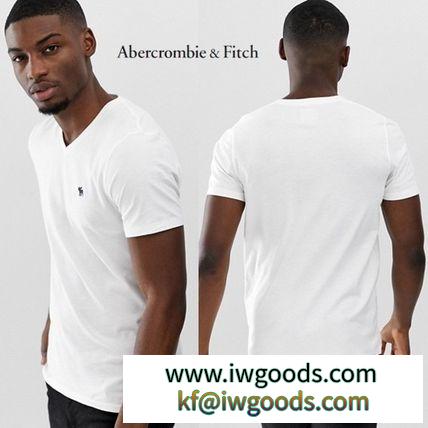 Abercrombie & Fitch コピー品*VネックロゴTシャツ/White コピー品 iwgoods.com:bxu6ls-3
