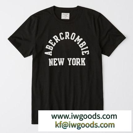 ★送料込 即発送★アバクロ ロゴ グラフィック Tシャツ ブラック iwgoods.com:r245nu-3