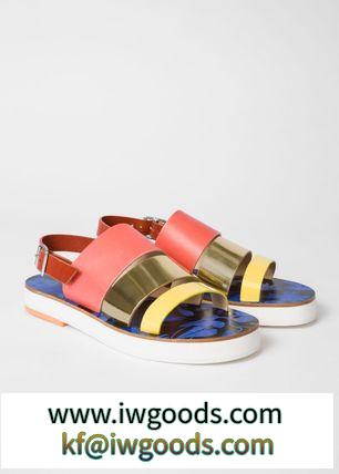Paul Smith スーパーコピー★Multi-Coloured Leather 'Lani' Sandals iwgoods.com:w7l4q6-3