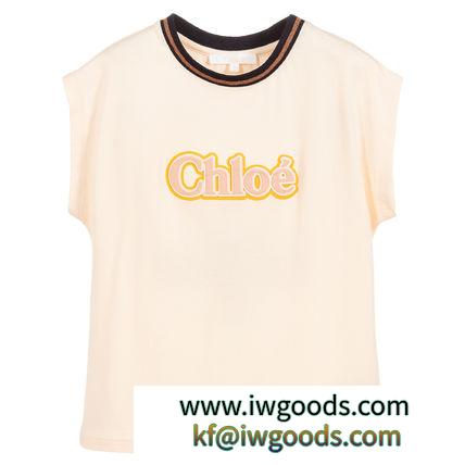 2019AW大人も着れるCHLOE スーパーコピー ノースリーブロゴTシャツ PINK(-14Y) iwgoods.com:36fyq9-3