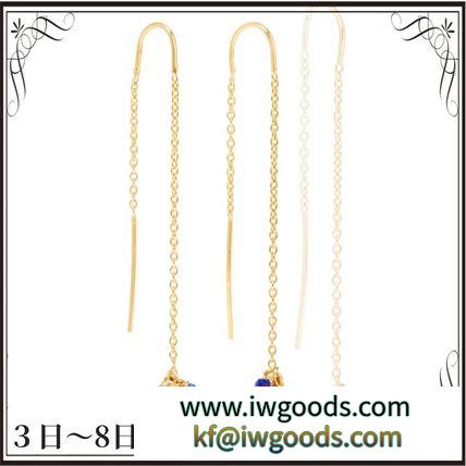 関税込◆Gold-plated multi-stone earrings iwgoods.com:kbjol7-3