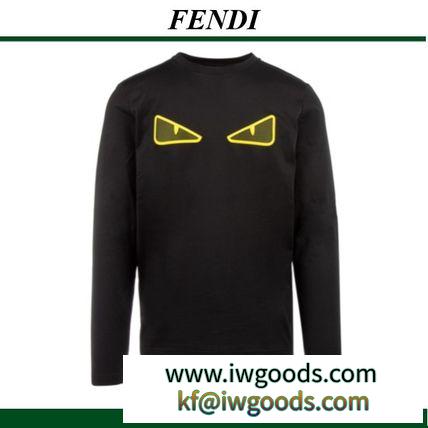 FENDI 偽ブランド (フェンディ スーパーコピー) ★ Black cotton Tシャツ iwgoods.com:laegdg-3