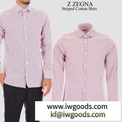 Z Zegna コピーブランド striped cotton shirt iwgoods.com:pwuks0-3