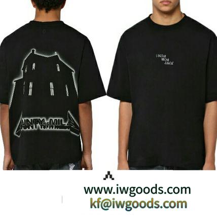 MARCELO Burlon 偽物 ブランド 販売  バック ビッグプリント Tシャツ ブラック iwgoods.com:952qaz-3