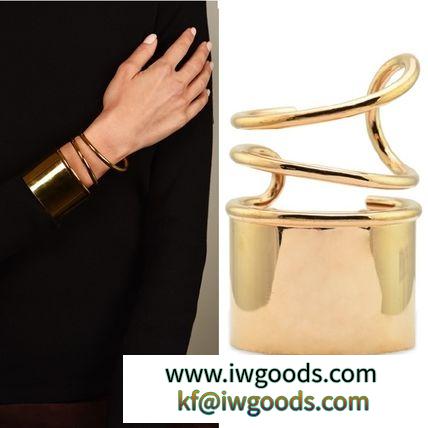 【BALENCIAGA コピー品】Gold Twisted Cuff Bracelet iwgoods.com:0toij3-3