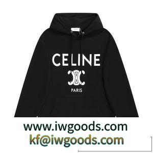 Celineセリーヌパーカーコピー 22Fw ロゴ帽子付きパーカー定番デザインお洒落オーバーサイズ iwgoods.com 1ziGLj-3