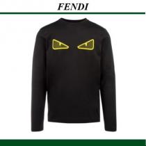 FENDI 偽ブランド (フェンディ スーパーコピー) ★ Black cotton Tシャツ iwgoods.com:laegdg