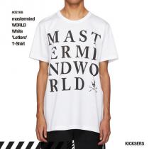 人気話題！スーパーコピー 代引 Mastermind WORLD White スーパーコピー 代引 'Letters' T-Shirt iwgoods.com:aixj06-1