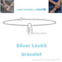 unicefへ寄付★LOUIS VUITTON ブランド コピー★Silver Lockit Bracelet iwgoods.com:5n94my-1