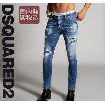 *DSQUARED2 激安スーパーコピー *Ripped White ブランドコピー商品 Spots Skater Jeans iwgoods.com:m7acr5-1