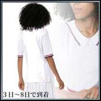 関税込◆ knitted striped polo shirt iwgoods.co...