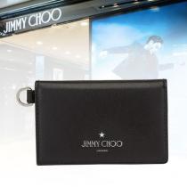 JIMMY CHOO コピー品☆CLIFFY Black サテンレザー・カードケース...