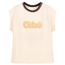 2019AW大人も着れるCHLOE スーパーコピー ノースリーブロゴTシャツ PINK(-14Y) iwgoods.com:36fyq9-1