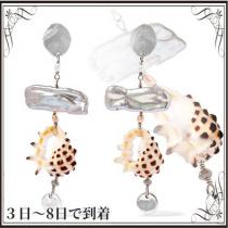 関税込◆Silver pearl and shell earrings iwgood...