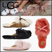 【UGG ブランド 偽物 通販】ふわふわリボンスリッポン SHAINE FLUFF iwgoods.com:r07eke-1