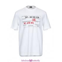 国内発送 DIESEL コピーブランド Tシャツ チケット ロゴ ホワイト iwgoods.com:va8yls-1