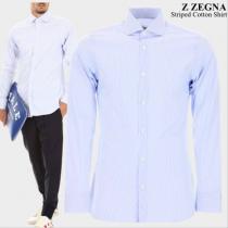 Z Zegna ブランドコピー通販　Striped Cotton Shirt iwgoods.com:dlx28f