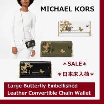 ◆MK◆Butterfly Embellished Leather Convertible Chain Wallet iwgoods.com:l5m0ax-1