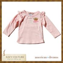 JUICY COUTURE 激安スーパーコピー ジューシー  pink x White 激安スーパーコピーストライプ 長袖Tシャツ iwgoods.com:zrwz4g-1