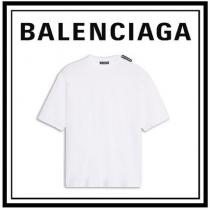 【BALENCIAGA ブランドコピー商品】ロゴ タブ レギュラー Tシャツ iwgoods.com:g5dsjx-1