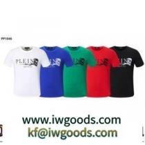 細身のシルエット 2022春夏 個性的なデザ 多色選択可 半袖Tシャツ フィリッププレインブランド コピー iwgoods.com iuu0vm-1
