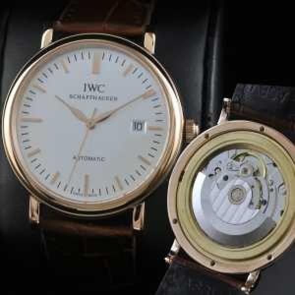 スイスムーブメント 3針 スゴイ人気   自動巻き 日付表示 夜光効果  男性用腕時計 IWC クオーツ メンズ腕時計