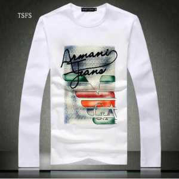 お洒落な存在感 2021秋冬 アルマーニ 人気通販 ARMANI 長袖Tシャツ 2色可選